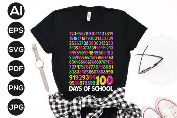 100 Days of School #'s DTF TRANSFER