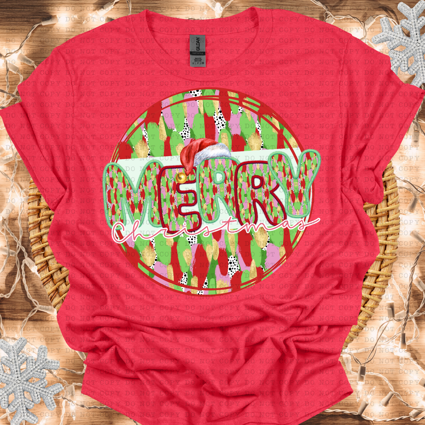 Merry Christmas Watercolor DTF TRANSFER