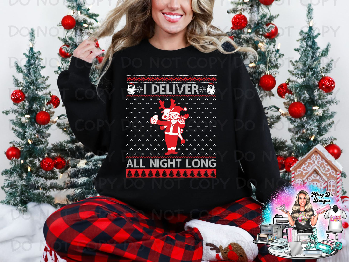 Ugly Sweater Christmas  22x80 inch Pre-made DTF Gang Sheet