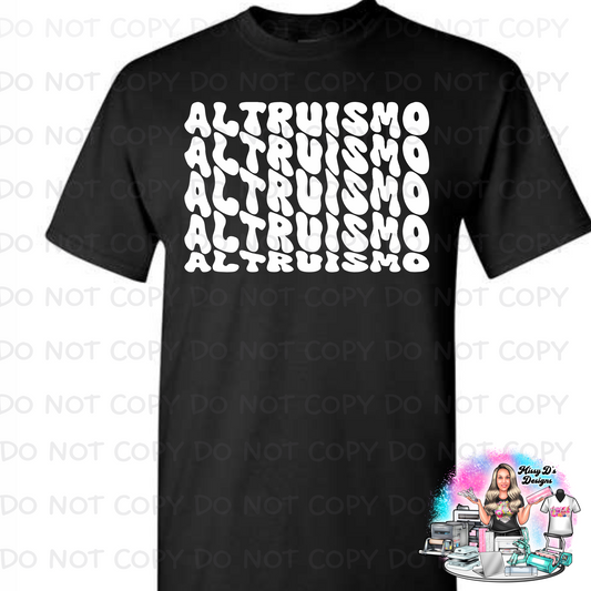 Altruismo stacked wavy font Black HOUSE Shirt