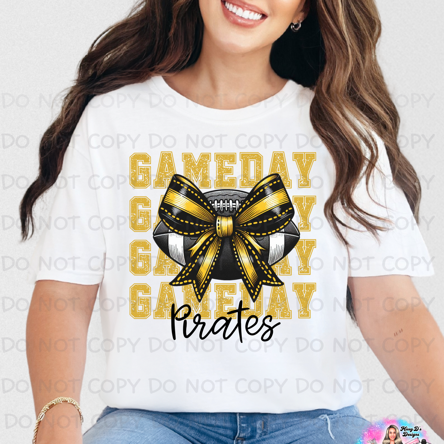 Gameday Pirates Football Coquette Black/Gold SHIRT