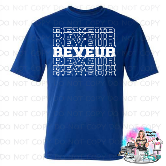 Reveur Dreamers stacked varsity Blue HOUSE Shirt