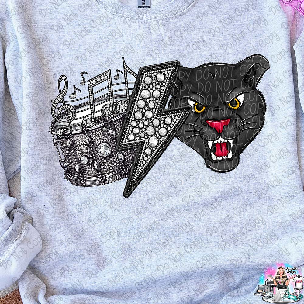 BAND Lightning Bolt Rhinestone Mascots SHIRT