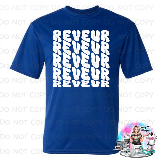 Reveur Dreamers wavy font Blue HOUSE Shirt