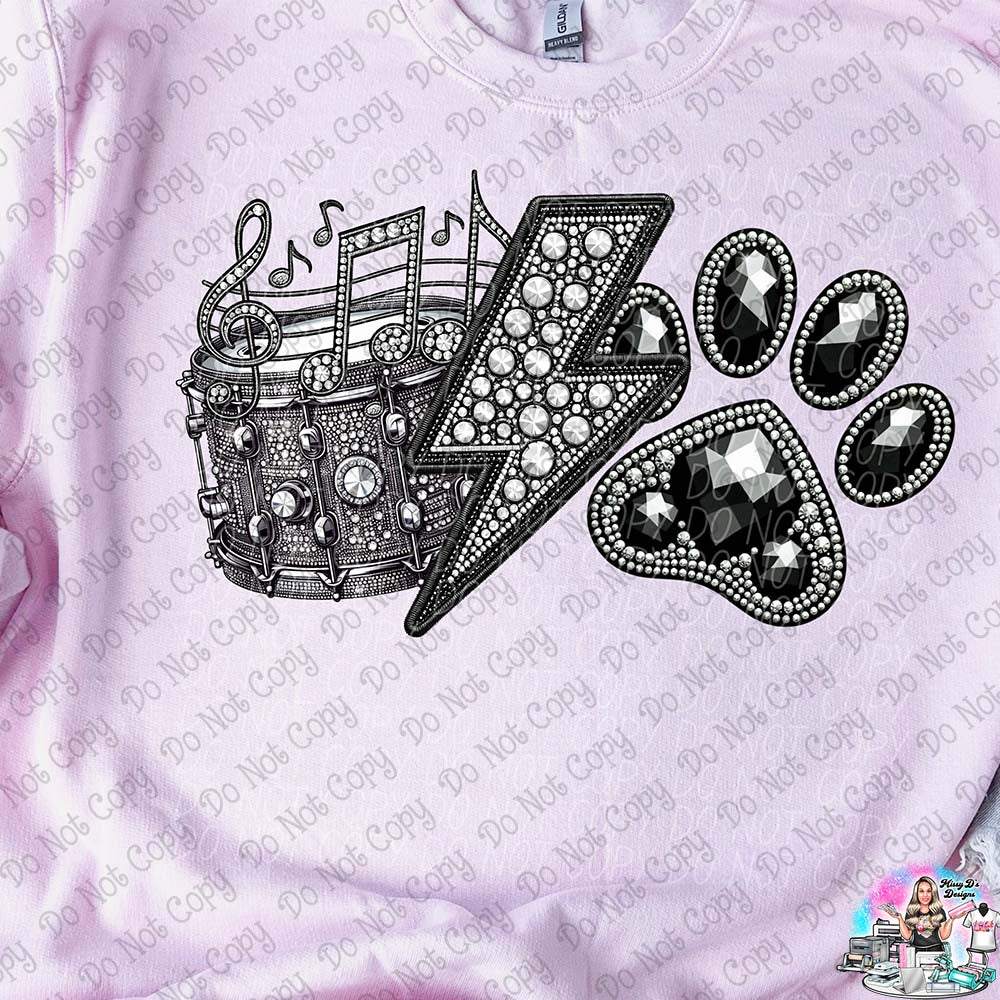 BAND Lightning Bolt Rhinestone Mascots SHIRT