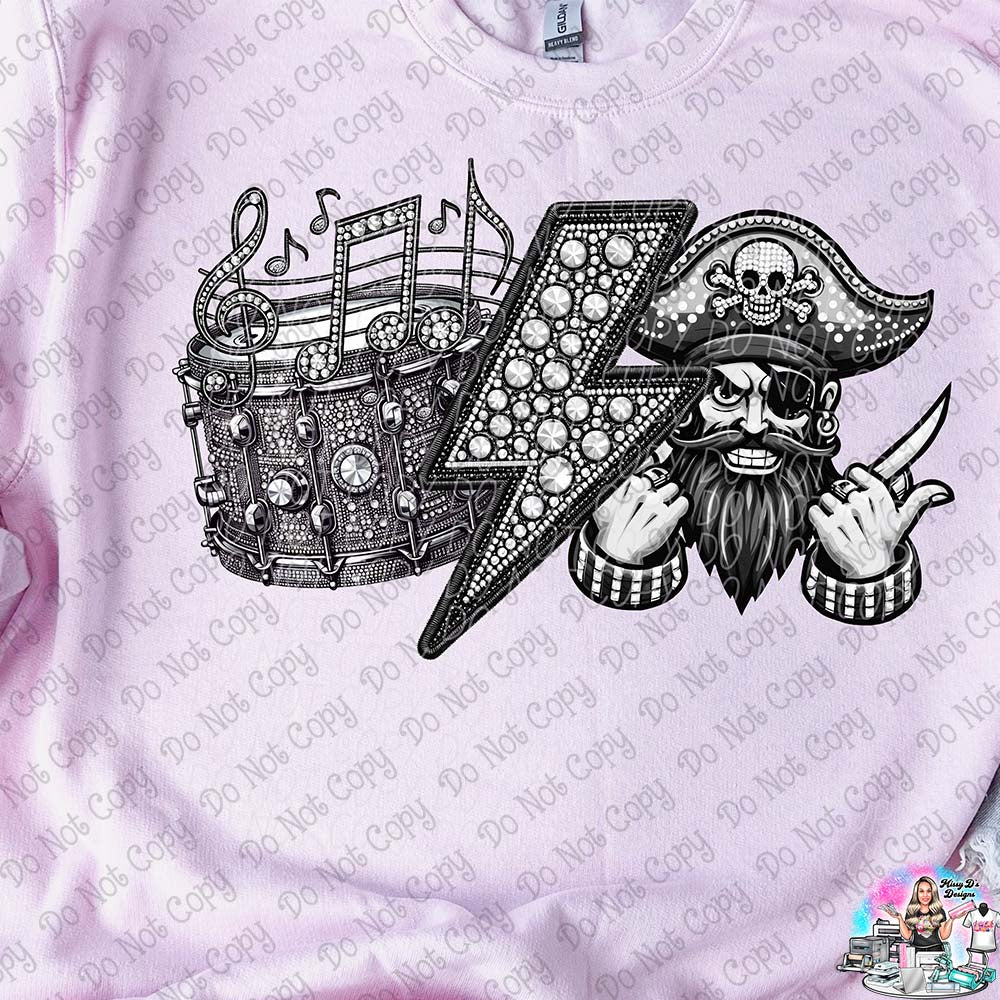 BAND Lightning Bolt Rhinestone Mascots SHIRT