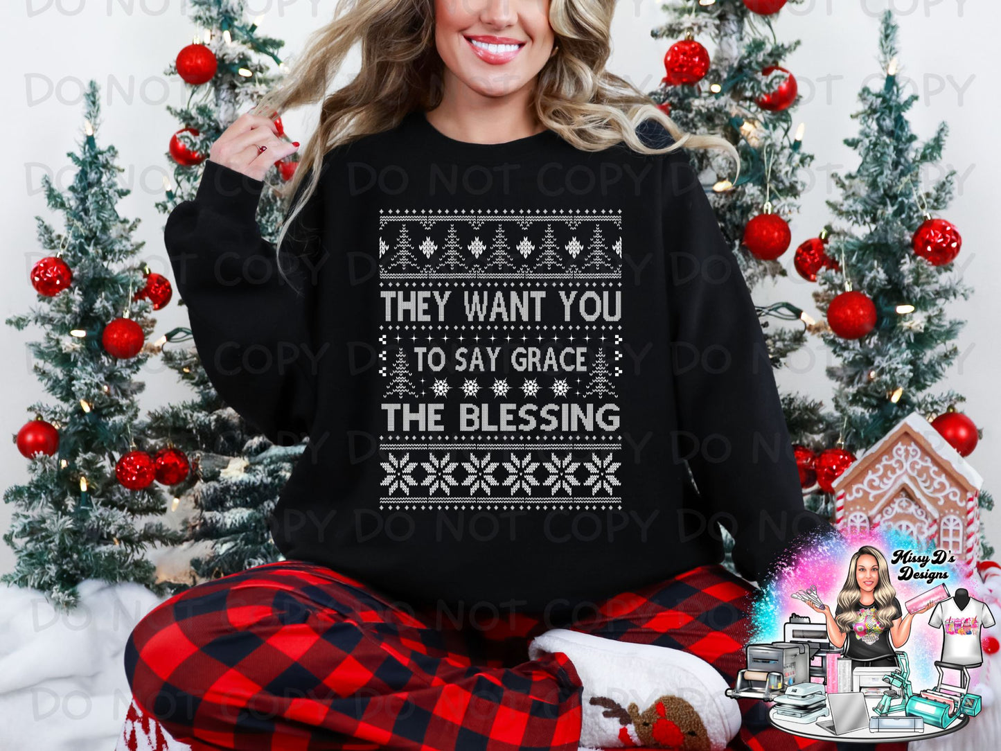 Ugly Sweater Christmas  22x80 inch Pre-made DTF Gang Sheet