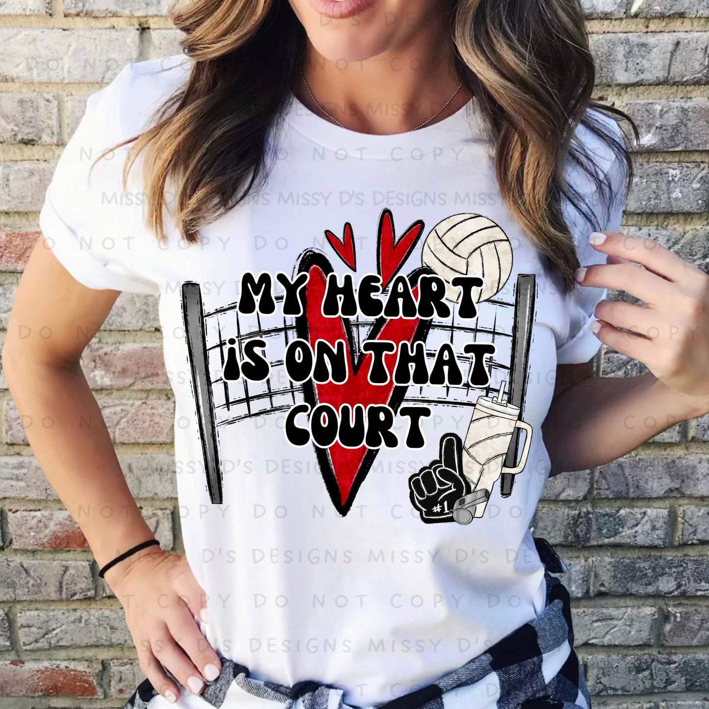 My Heart is on that court Volleyball 1040 SHIRT