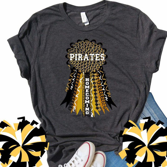 Pirates Homecoming Mum -Other mascots/colors available SHIRT