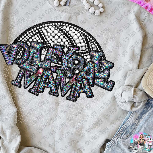 Volleyball Mama faux rhinestone SHIRT