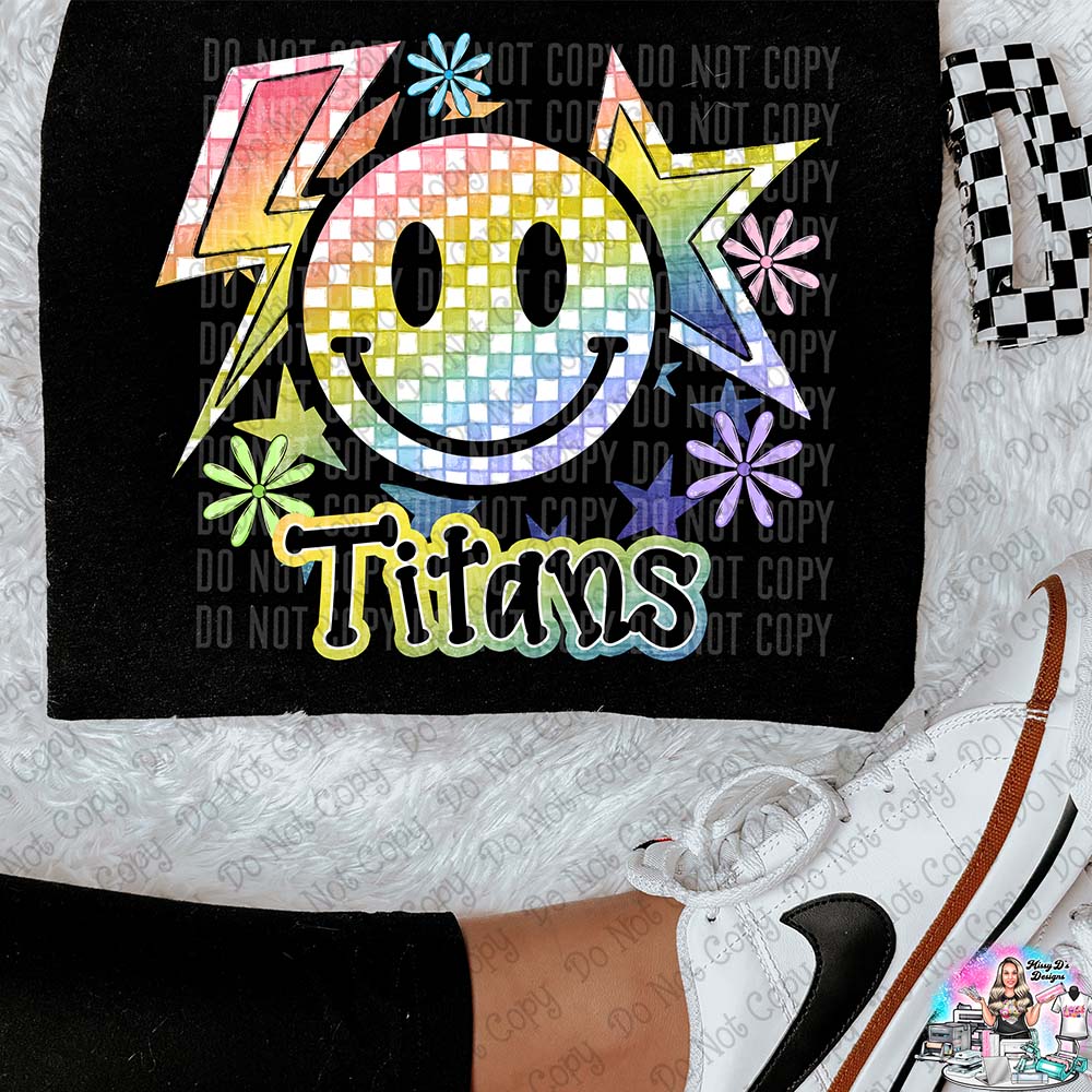 Titans Rainbow Smiley Stars SHIRT