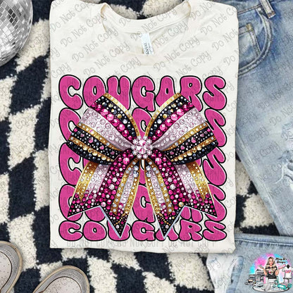 Pink Bow Mascots Coquette SHIRT