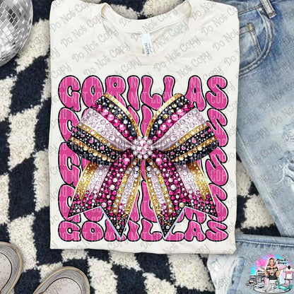 Pink Bow Mascots Coquette SHIRT