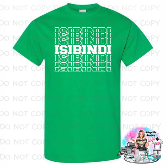 Isibindi courageous stacked varsity font Green HOUSE Shirt