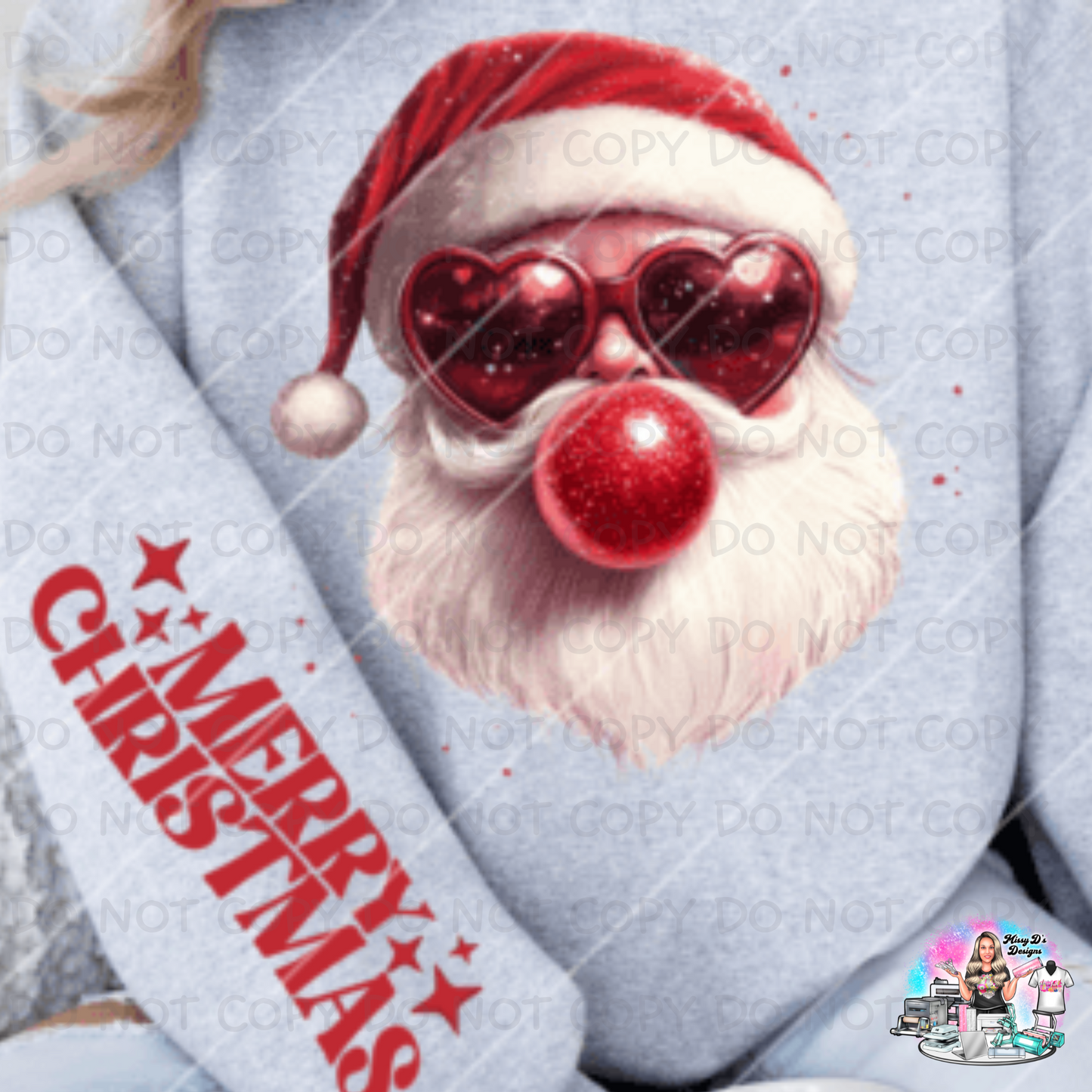 Bubble Gum Santa with optional Sleeve Design SHIRT