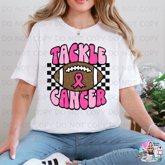 Tackle Cancer Pink Out Football SHIRT 1082