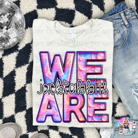 We are Jackrabbits Pink Marble  SHIRT 1067