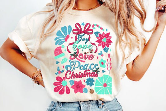 Boho Floral Pink Christmas SHIRT