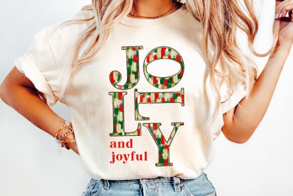 Brushstroke Glitter Christmas Jolly SHIRT