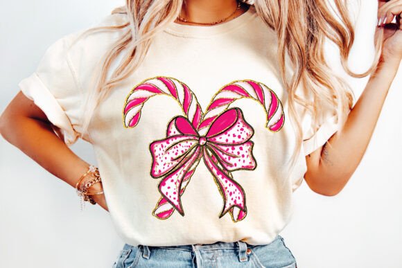 Pink Christmas Candy Cane Coquette SHIRT