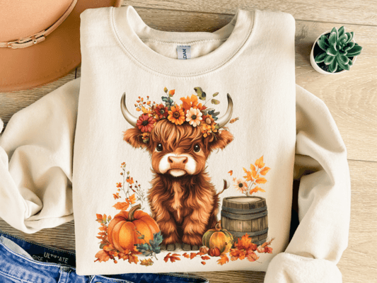 Highland Cow Fall DTF TRANSFER