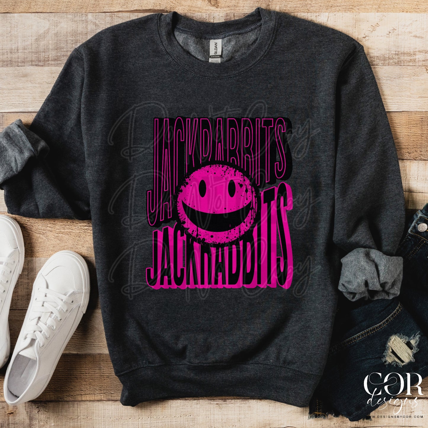 Pink Jackrabbits Smiley  SHIRT 1068