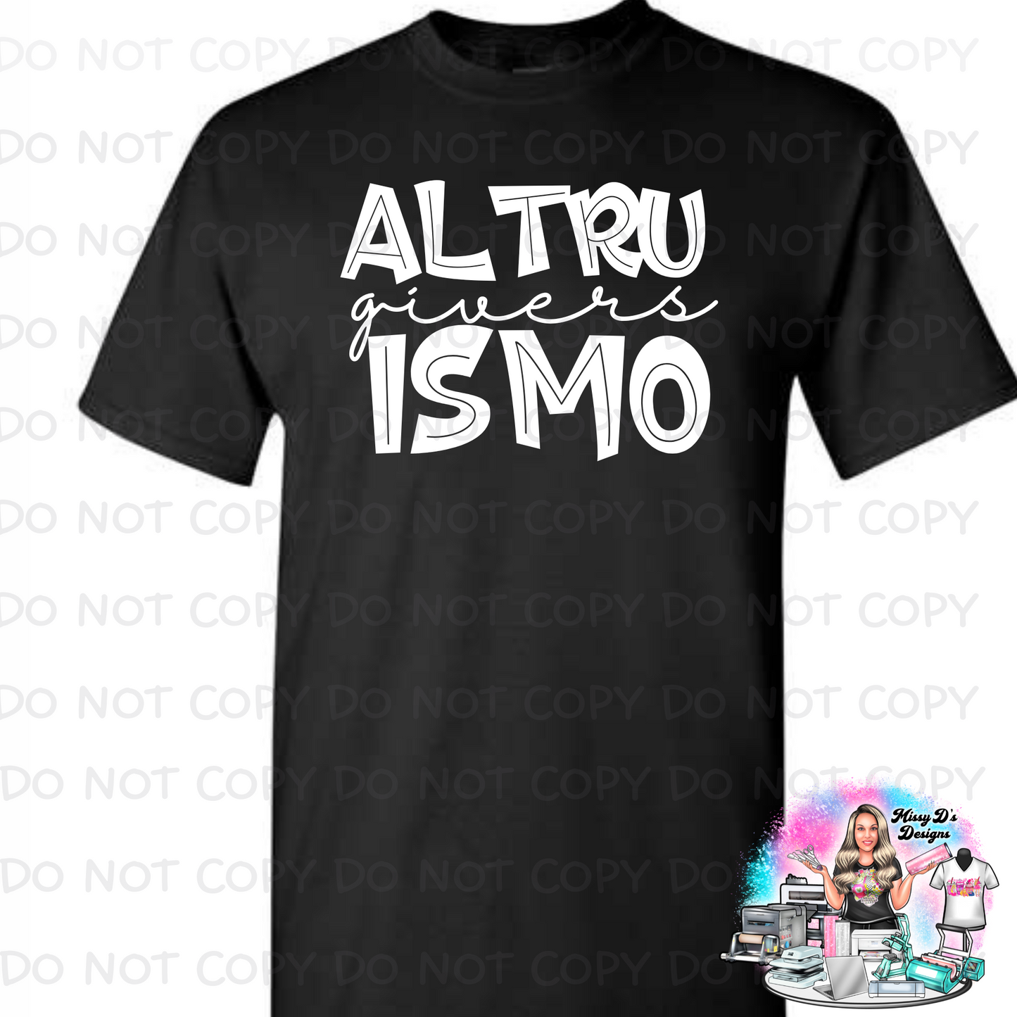 Altruismo Givers funky block font Black HOUSE Shirt