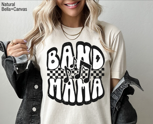 Checkered Band Mama SHIRT