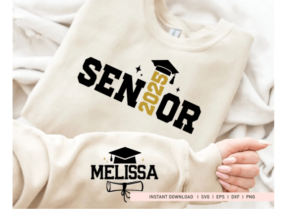 Senior 2025 Varsity Print w/ Optional Sleeve SHIRT