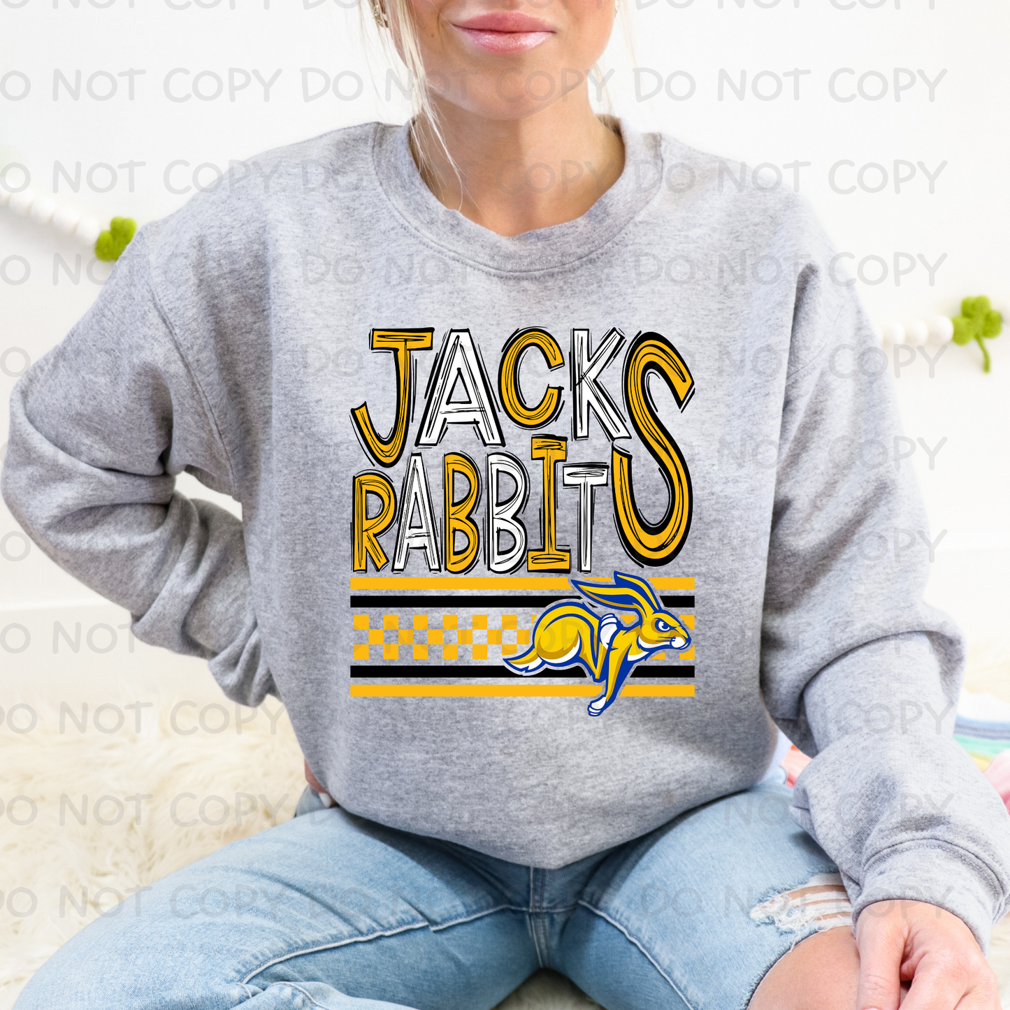 Jackrabbits Gold Checkered SHIRT