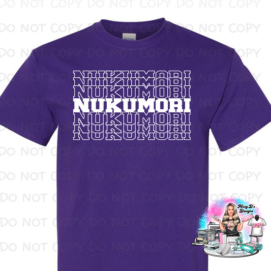 Nukumori stacked varsity Purple HOUSE Shirt