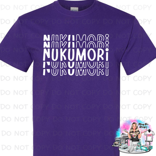 Nukumori stacked funky font Purple HOUSE Shirt