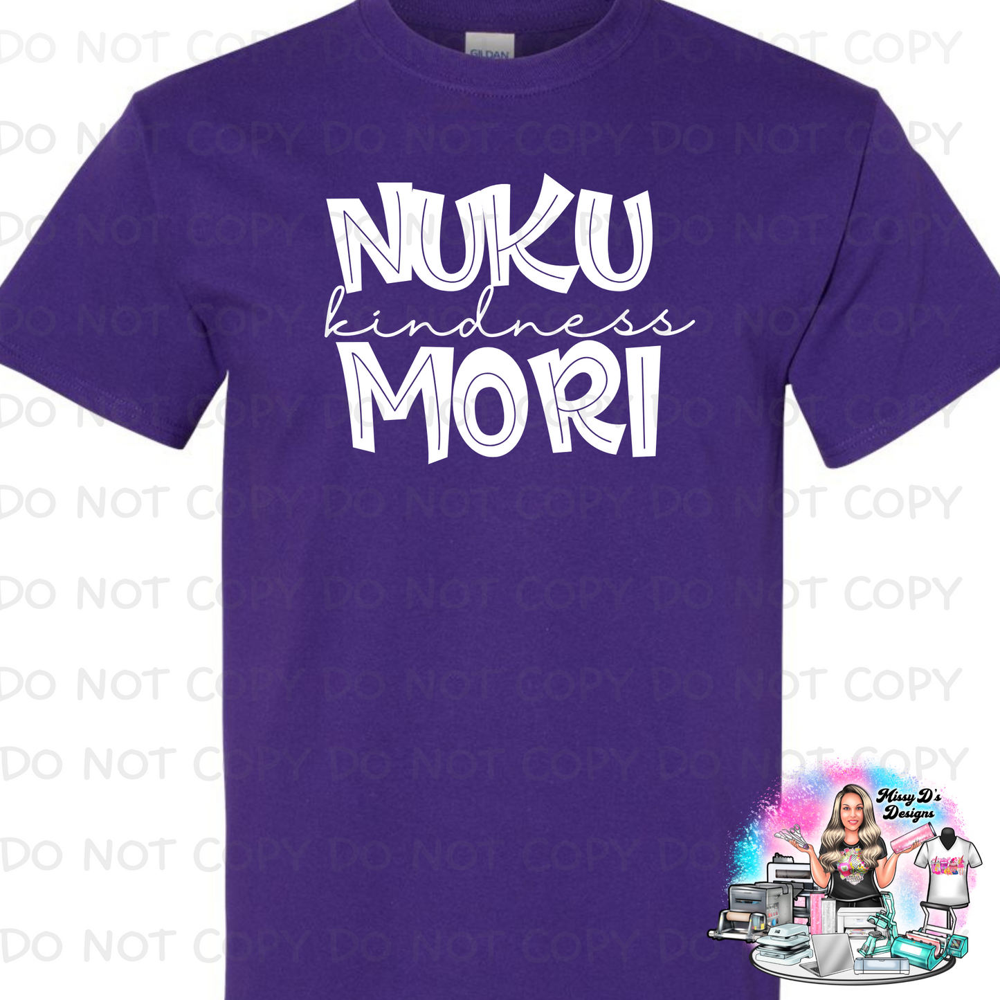 Nukumori Kindness funky block Purple HOUSE Shirt