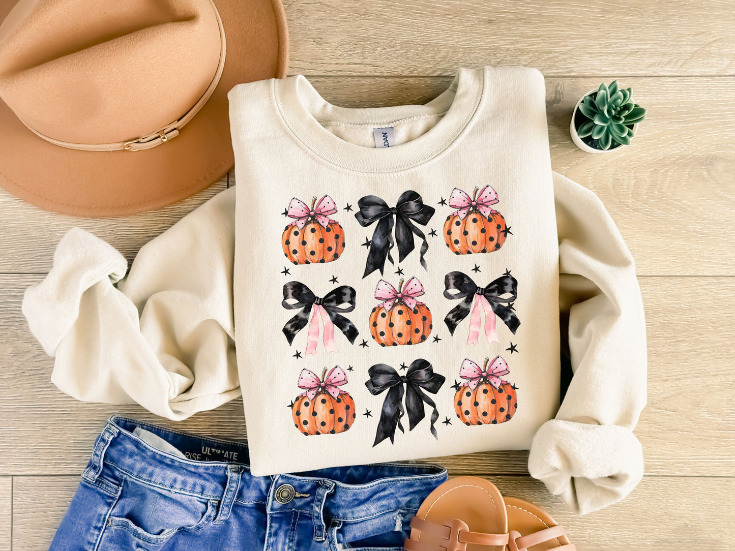 Pumpkin Watercolor Coquette Fall Halloween SHIRT 1058