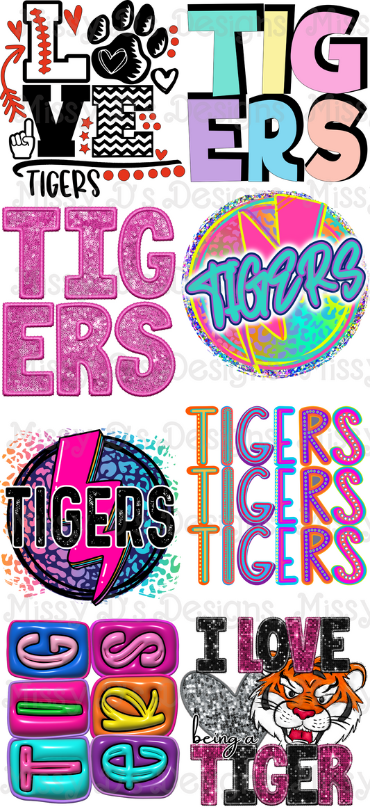 Tigers Pre-Made DTF Gang Sheet 22 x 48 inches